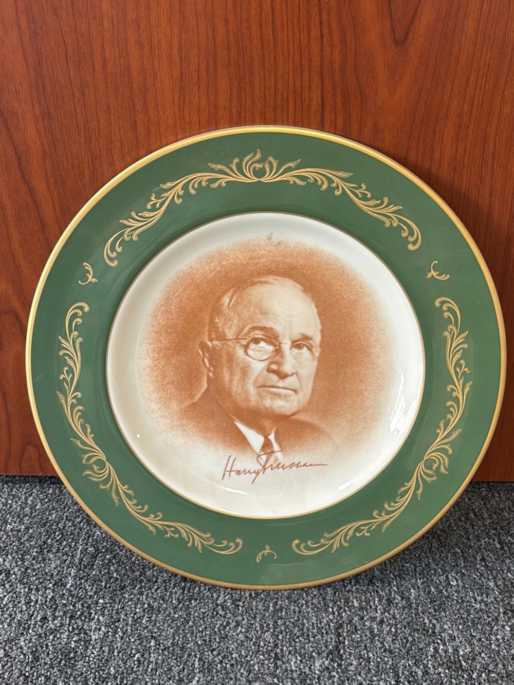 1972 Picard China Harry Truman Commemorative Plate